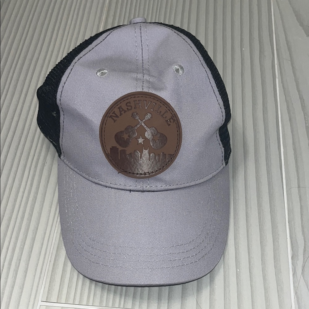 Lavender and Black Nashville Cap